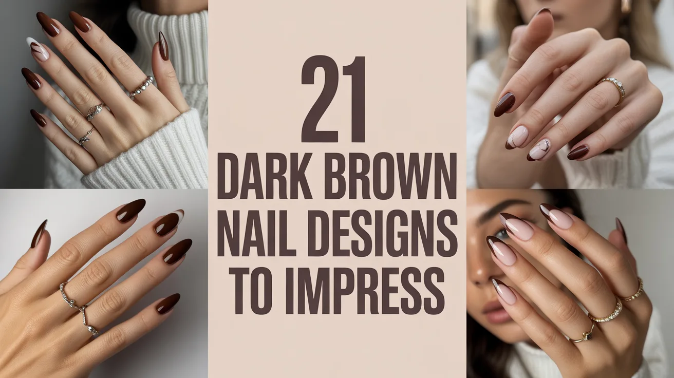 Dark Brown Nail Designs