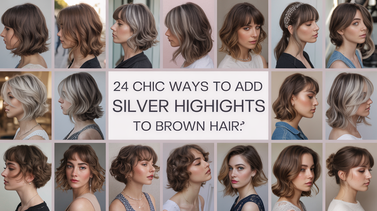 Silver Highlights To Brown Hair