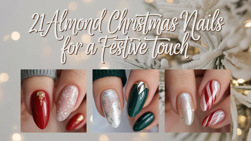 21 Almond Christmas Nails for a Festive Touch