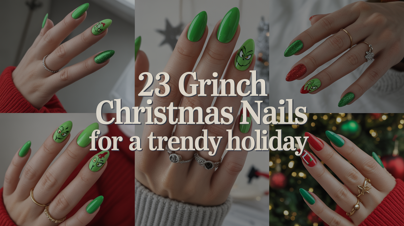 Grinch Christmas Nails