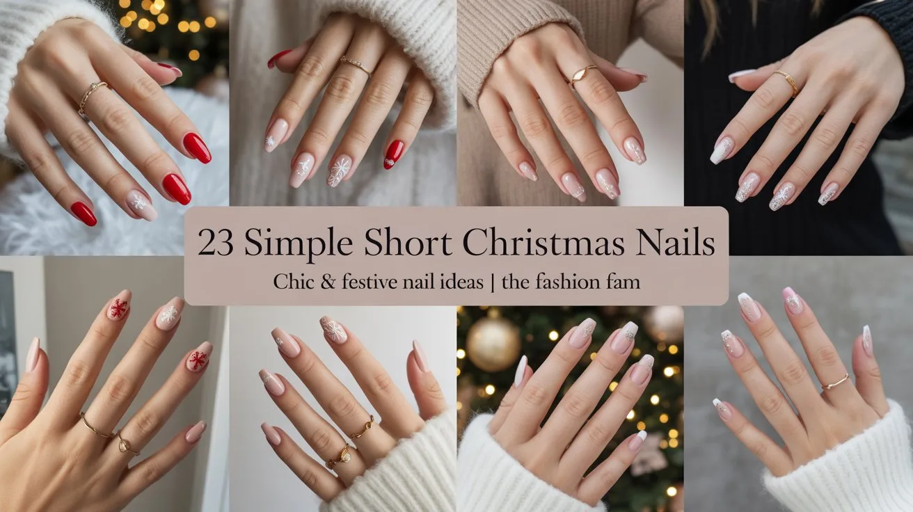 Simple Short Christmas Nails