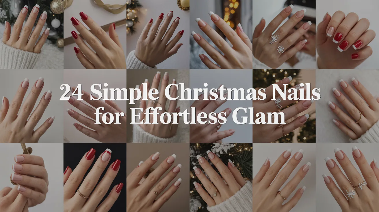 24 Simple Christmas Nails for Effortless Glam
