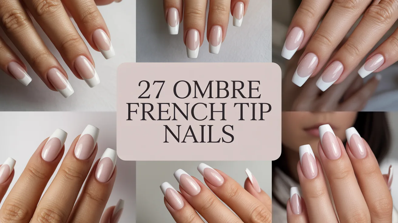 27 Ombre French Tip Nails