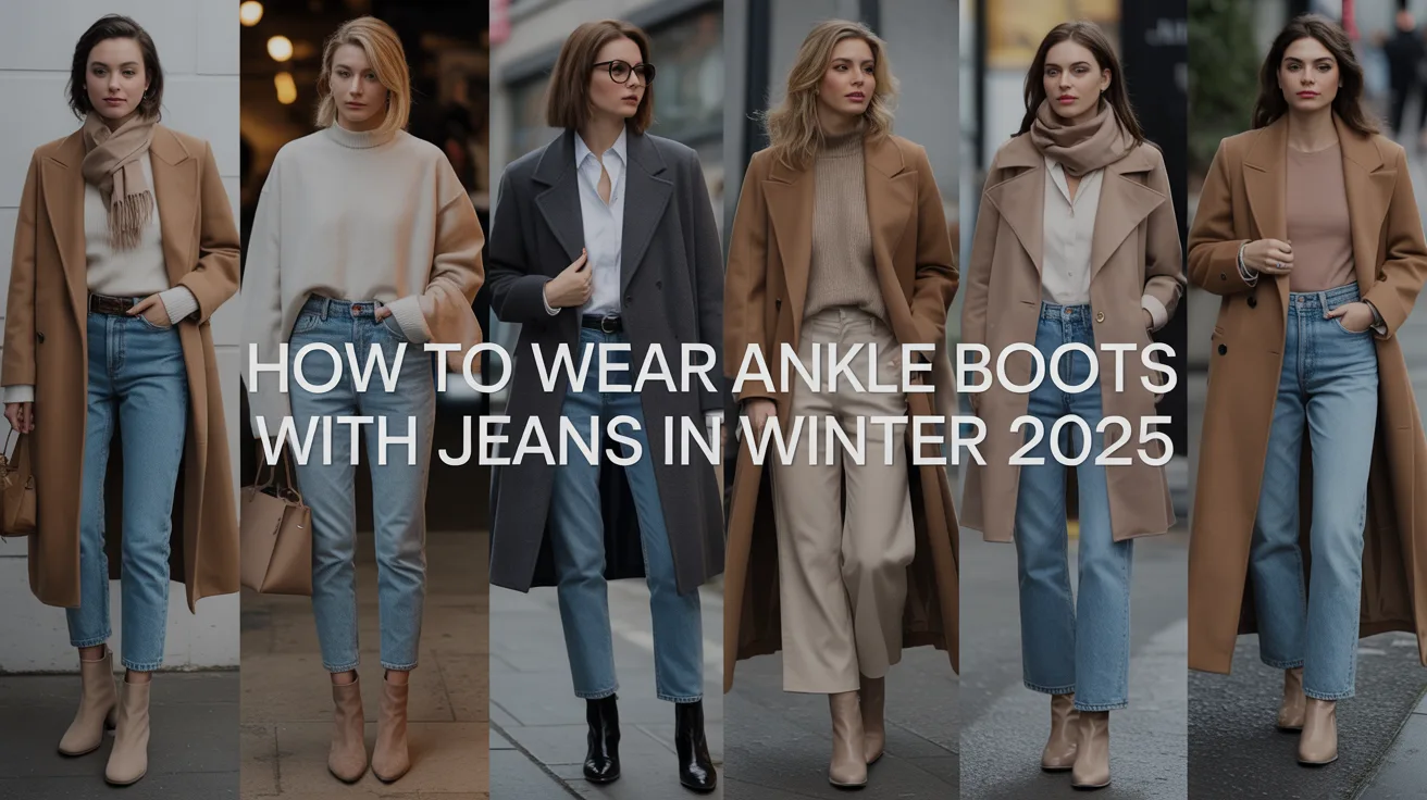 How To Wear Ankle Boots With Jeans in Winter