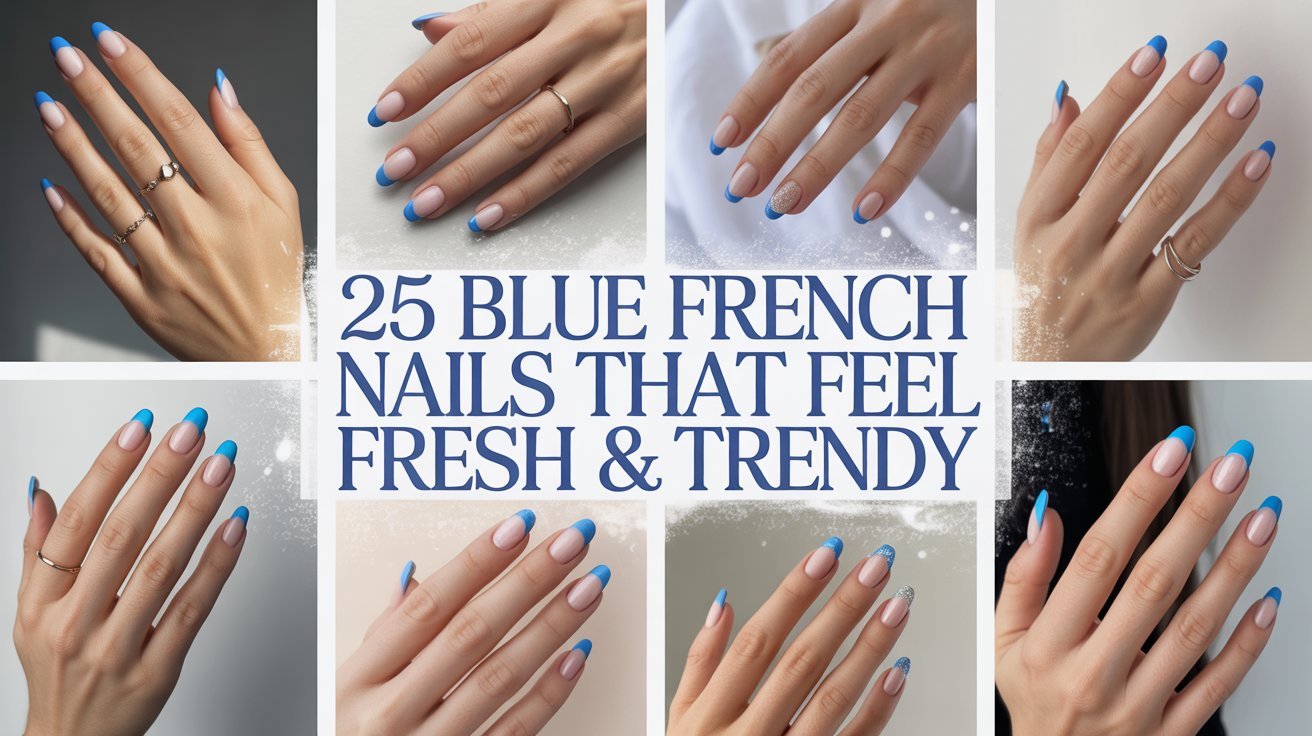 25 Blue French Tip Nails That Feel Fresh & Trendy
