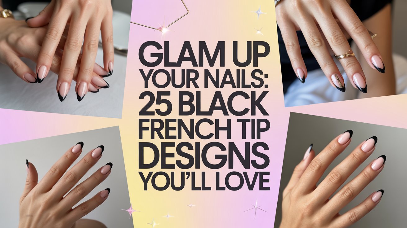 Glam Up Your Nails 25 Black French Tip Designs You’ll Love