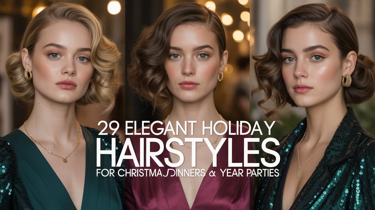29 Elegant Holiday Hairstyles for Christmas Dinners & New Year Parties