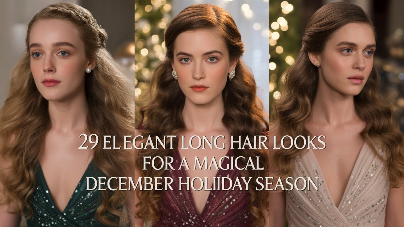 29 Elegant Long Hair Looks for a Magical December Holiday Season
